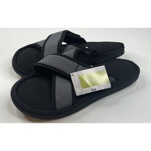 NEW Ultraideas Slippers Slippers Size 11-12 Men’s Black Slip On